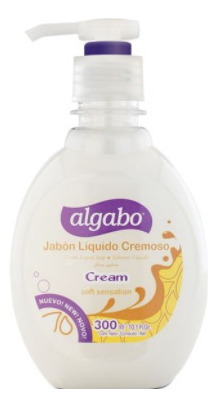 Jabón líquido Algabo Cream con dosificador 300 ml