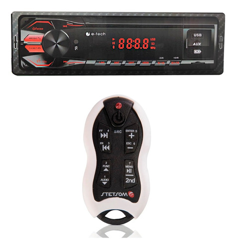 Aparelho Rádio Mp3 Player Automotivo Bluetooth + Controle 