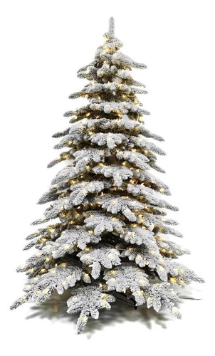 Premium Flocked Hinged Artificial 7ft Christmas Pine Tree 