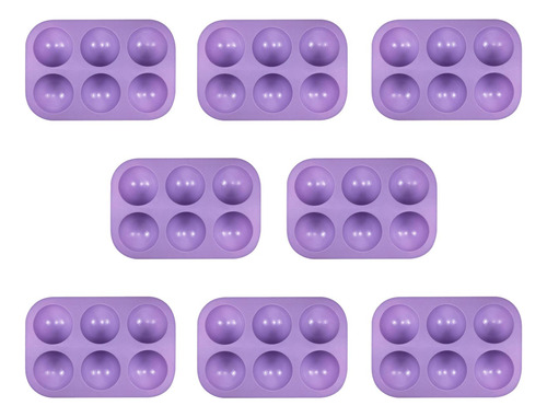 4x Molde De Silicona De Alimenticio Semiesfera De 6 Agujeros