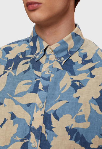Camisa Estampada Manga Larga Hombre Esprit 043ee2f306