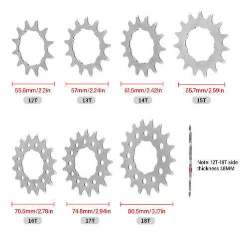 (18t) Cassetes Cog Freewheels Mountain Bike Freewheels High