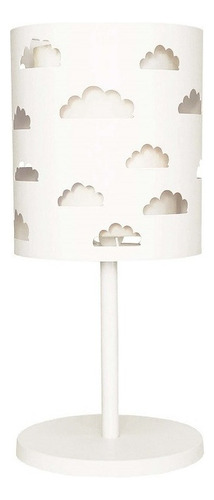 Abajur Infantil Nuvens Duplo Cinza -base Br 20x41 Cor da cúpula Rosa Cor da estrutura Ext. branco - Int. Branco