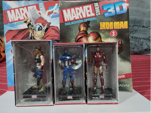 Iron Man Capitán América Thor Marvel Héroes 3d Salvat Figura