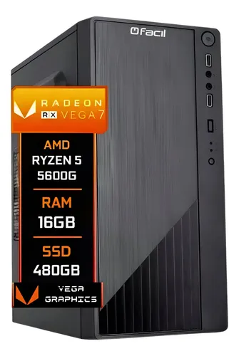 Pc Ryzen 5 5600g 16gb Ram Ssd 480gb Vega 7 |jogo E Trabalho 16 Gb