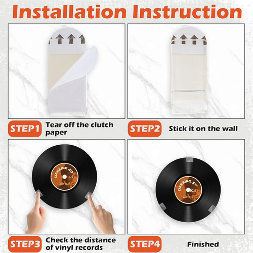 Estante Acrílico For Colgar Discos De Vinilo En La Pared, 3