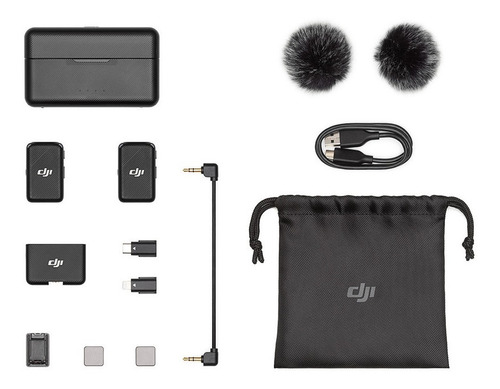 Microfone Digital Sem Fio Dji Para Câmeras E Smartphones Preto