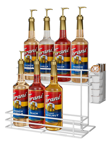 Organizador Para 8 Botellas De Jarabe De Café Y Cápsulas