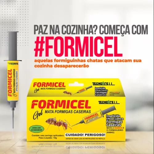 Gel Mata Formigas Caseiras Doceiras Formicel Tecnocell