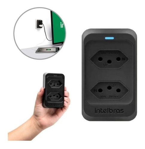 Filtro Proteção Intelbras Contra Surtos Elétricos Eps 302 Pt