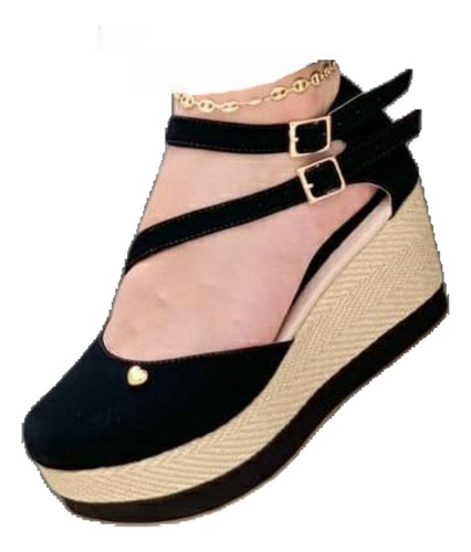 Zapato Zapatillas Sandalia Tacón Plataforma Para Dama Mujer