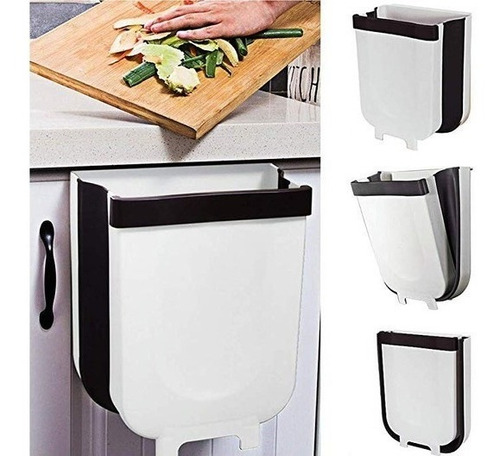 Tacho Cesto De Basura Plegable Colgante Mesada Cocina Auto