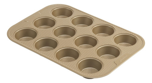 Goodcook Molde Cupcakes Acero Al Carbono Antiadherente Color Bronce