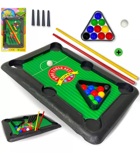 Mini Mesa de Jogos 4 em 1 - Bilhar, Pebolin, Hóquei e Ping Pong - XJ6607 -  CasaDaArte