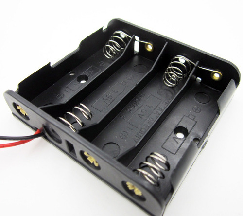 5x Portapila Soporte Sujetador 4 Baterías Aa 1.5v Sin Plug