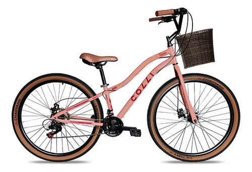 Bicicleta Colli Viena Aro 29 Freio Disco 21v com Cestão 2025