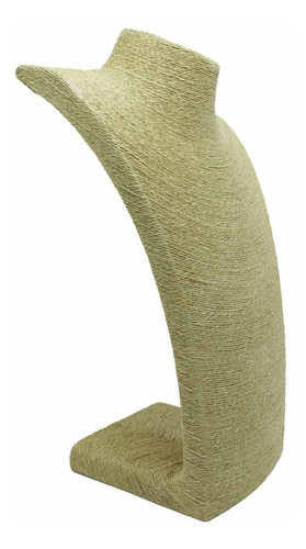 Busto De Mdf Revestido Em Sisal Para Colar - 43 X 25 Cm