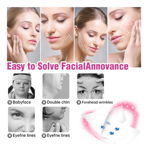 . Cinta De Estiramiento Facial, Cinta Facial Invisible Como