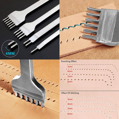 Juego De 8 Cinceles Para Coser Cordones, Herramienta De Cuer