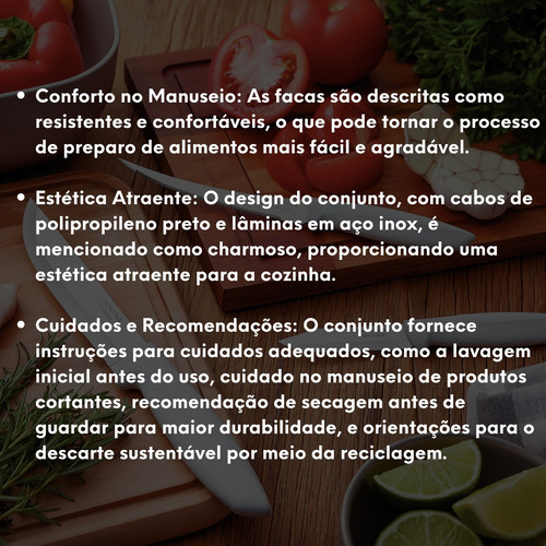Combo De 3pcs Plenus Facas Sushi Facil De Limpar Com Tabua