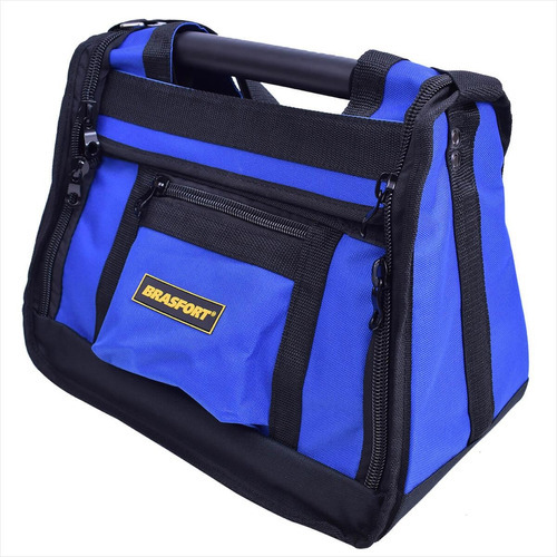 Bolsa De Ferramentas Com 14 Bolsos Fechada - Brasfort-7557 Cor Azul/Preto