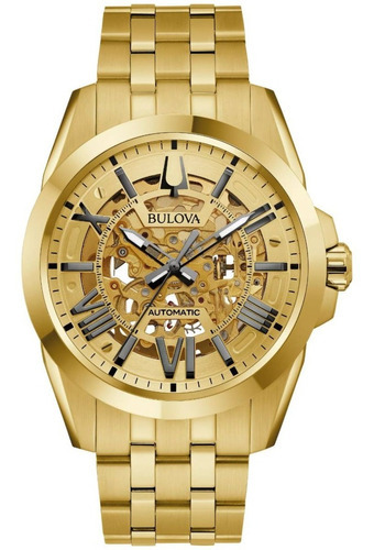 Reloj Bulova Sutton Dorado Original Hombre 