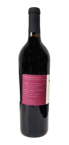 Imagen 2 de 2 de Vino Tinto Saltatras, De 750ml, De La Bodega Nuevo Mundo
