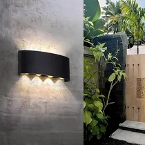 Comprar Hitec 4 Luminárias Arandela Led Meia Lua (cor Preta) 8w E 8 Fachos Cor Preta Bivolt
