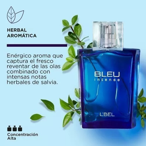 Imagen 2 de 4 de Perfume Bleu Intense L'bel, Caballero 100ml