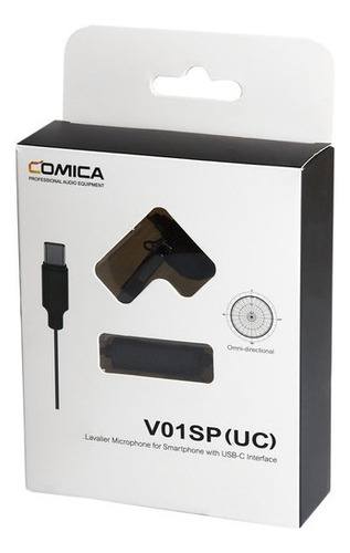 Microfone De Lapela Comica Para Android Cvm-v01sp (uc) 4.5m Cor Preto