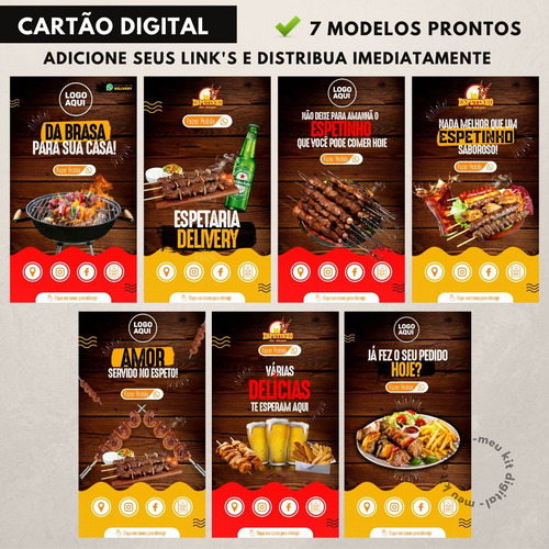 Cardápio Espetinho - Digital E Folha A4 P/ Impressão + Bônus