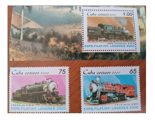 Imagen 2 de 3 de Estampillas Cuba Expo Filatélica Internacional Londres 2000