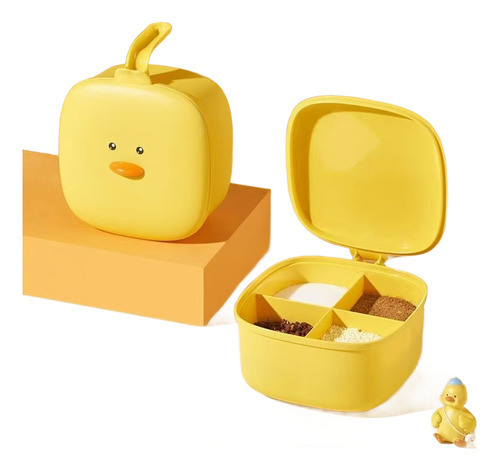Caja De Especias Little Yellow Duck 4 Compartimentos