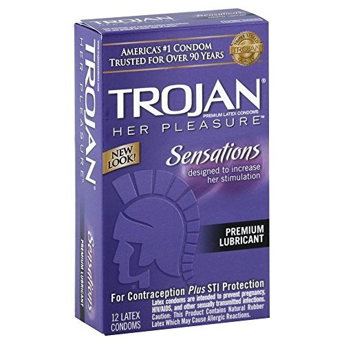 Trojan Condom Sus Sensaciones De Placer Lubricadas, 12 Count