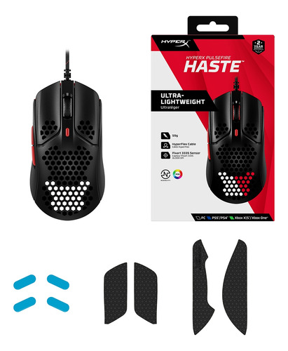 Mouse Gamer Hyperx Pulsefire Haste Com Fio - Preto/vermelho