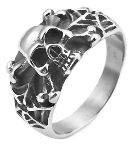 Calidad Anillos Calavera Acero Punk Gótico