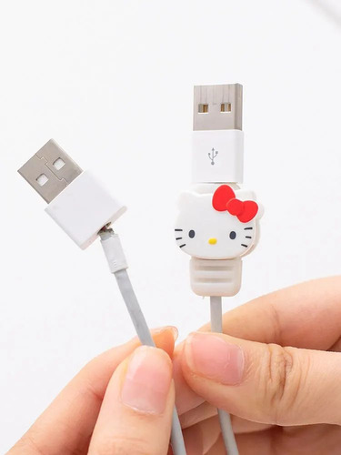 Funda Protectora De Cable Hello Kitty Sanrio Antirotura
