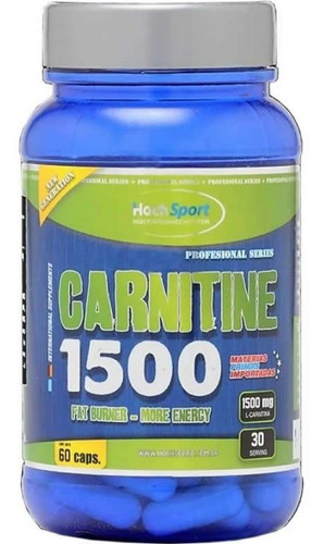 Carnitina 1500 X 60 Caps Hoch Sport Quemador De Grasas Para Todo Tipo De Deportes Usa Grasas Como Energía