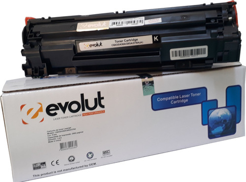 Toner Evolut Para Hp P1005 P1102w M1132 85a Ce285a Laserjet Tinta Preto