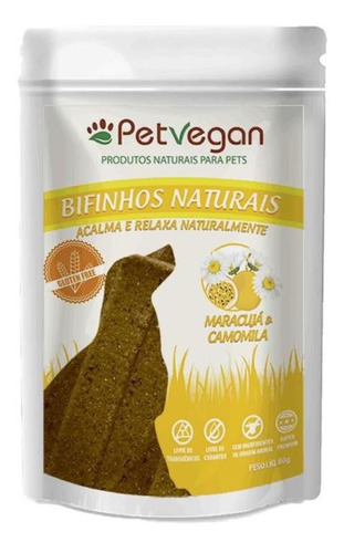 Bifinho Natural Para Cães Maracujá Camomila 300g Petvegan