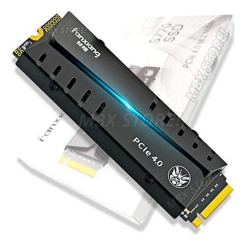 SSD Nvme Ps5 PC 2 TB Gen4 7400 MB/s Pcie 4.0 S770 Igual Nv7000 Cor Negro