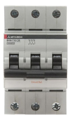 Interruptor Automatico 3p 63a Curva C 10ka Mitsubishi