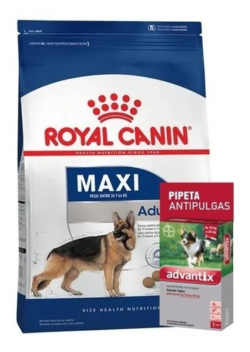 Comida Perro Royal Canin Maxi Adult 15k + Pipeta Y Envío*