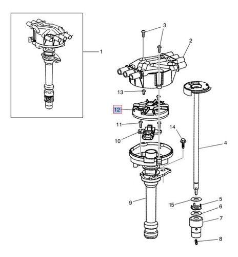 Rotor Distribucion Ignicion Gmc Savana 3500 8.1l V8 2002