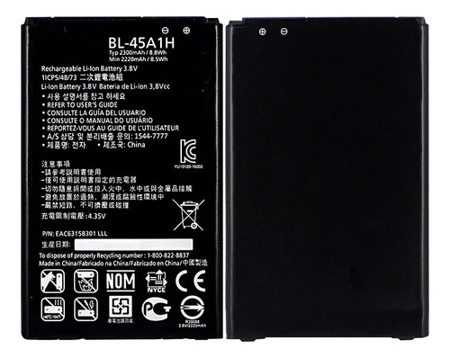 Bateria Para LG Q10 K10 4g 2016 K410 Bl-45a1h Con Garantia