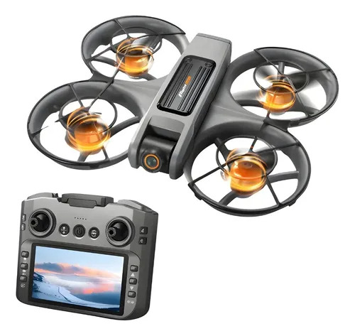 Drone S156 Tela No Controle Câmera Dupla Hd Cor Preto Preto