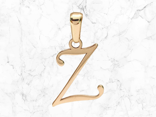 Dije Inicial Letra Z Oro 10k Tamaño 1.4cm + Cadena De Regalo
