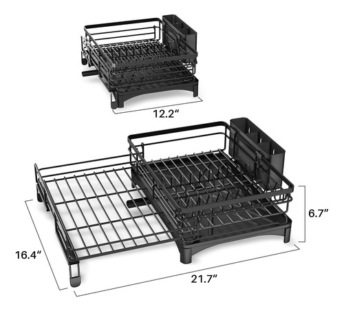 Escurridor De Platos Extensible, Escurridor De Platos Grande