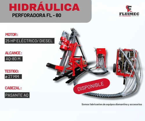 Hidráulica Fl-80 / Perforadora Para Muestras De Minerales