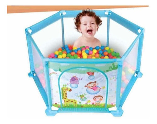 Imagen 2 de 4 de Corral Cerca De Bebés Segura Piscina De Pelotas Armable